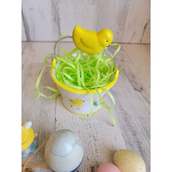 Unique‎ Easter variety basket Bunny eggs home decor set figure - Picture 11 of 11